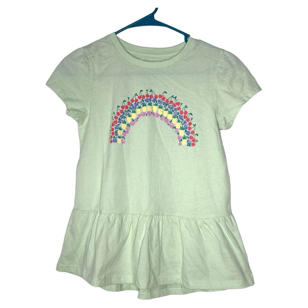 Rumi+Ryder Short Sleeve Cherry Rainbow Top NWT